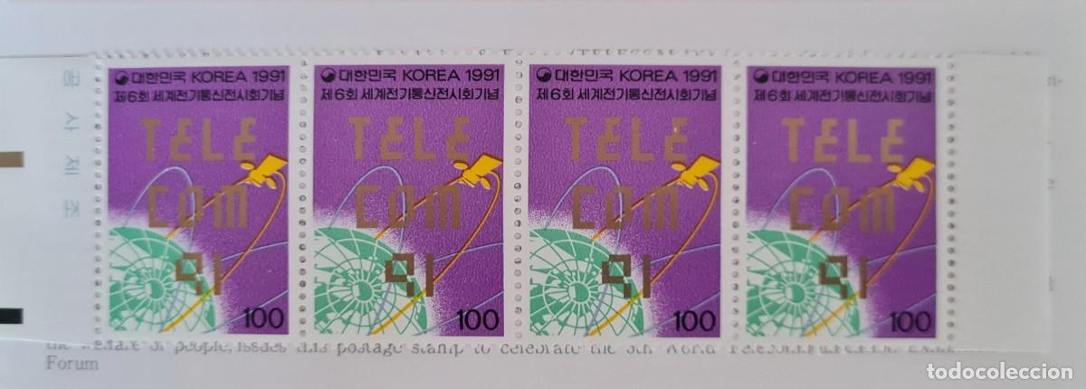 Briefmarken: Librillo postal, primer d&iacute;a de emisi&oacute;n, Korea del Sur 1991