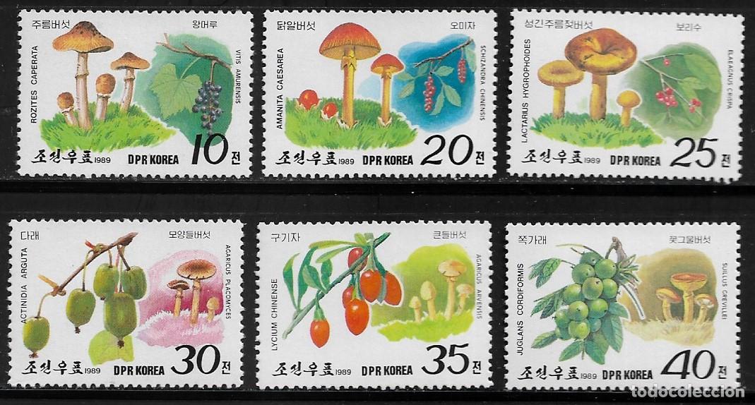 Sellos: COREA 1989, Ivert 2032/37 - SETAS. MNH. - Foto 1