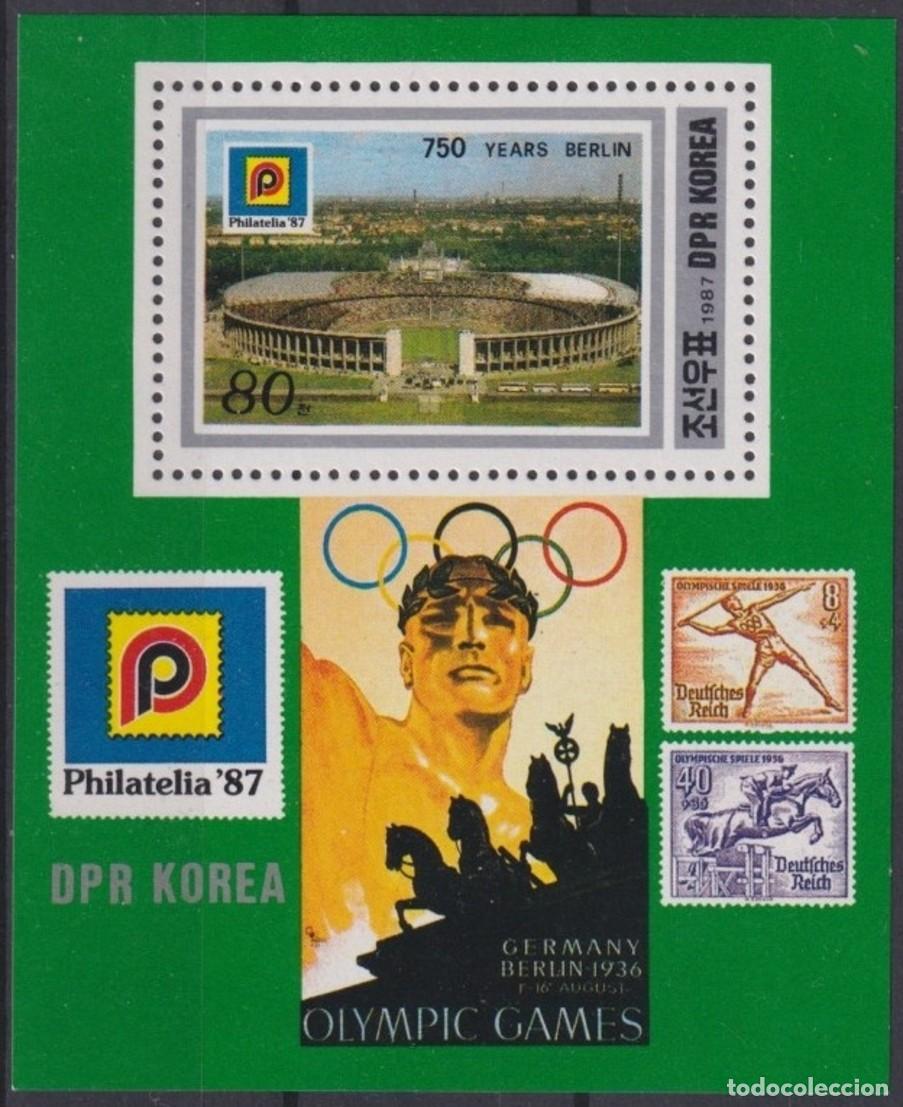 Sellos: COREA KOREA 1987 SHEET MNH EXPO PHILATELIA 87 BERLIN OLYMPIC GAMES JUEGOS OLIMPICOS JEUX OLYMPIQUES