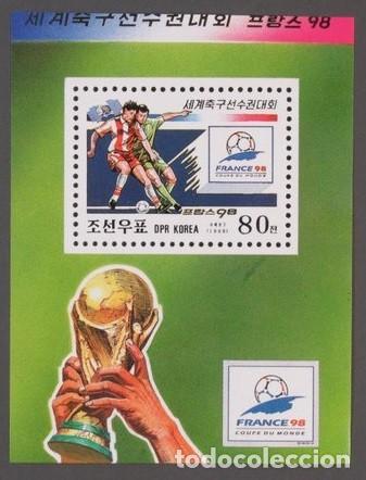 Sellos: COREA KOREA 1998 SHEET MNH COPA DEL MUNDO DE FUTBOL DE FRANCIA MUNDIAL FOOTBALL DEPORTES SPORTS