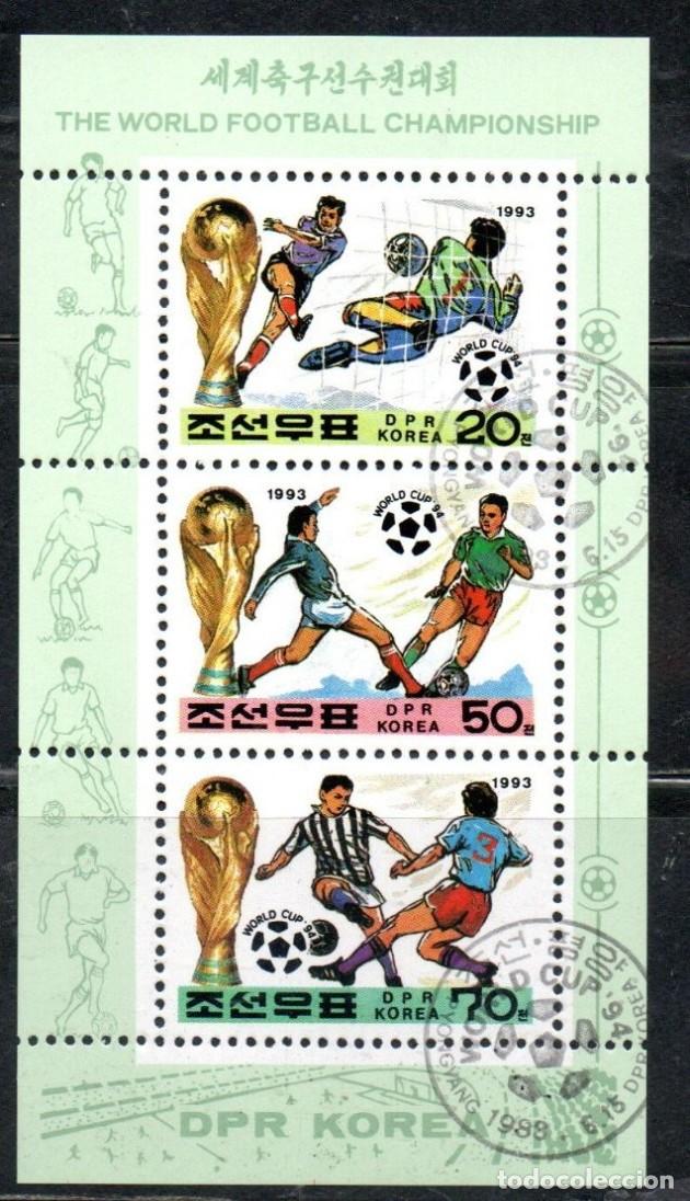 Sellos: COREA KOREA 1993 SHEET USED MNH MUNDIAL USA 94 WORLD CUP FUTBOL FOOTBALL FUSSBALL DEPORTES SPORTS