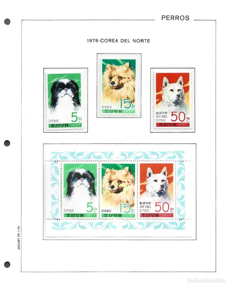 Sellos: Corea del Norte 1977/78 - Dogs (Canis lupus familiaris) - Y&T 1480-1482-PA7 -Perros -(3)