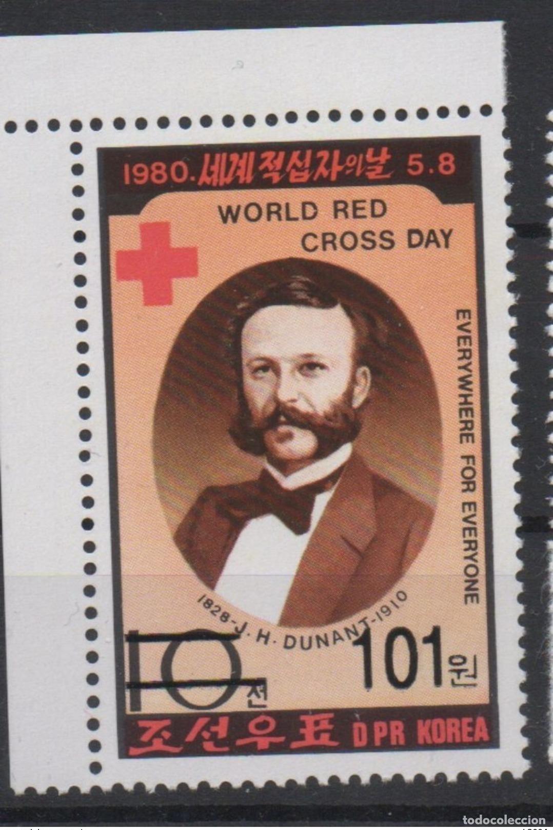 Sellos: Corea 2006 Mi. 5083 SOBREIMPRESI&Oacute;N Cruz Roja D&iacute;a Mundial de la Henri Dunant