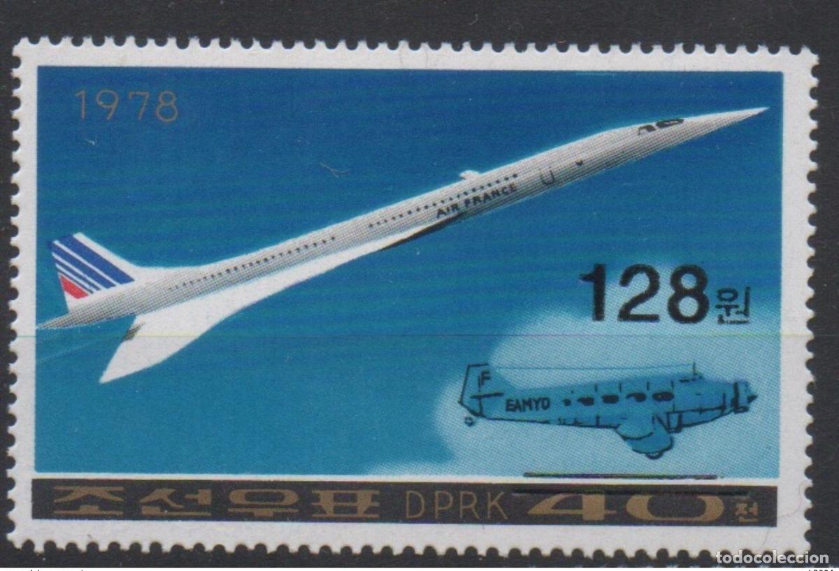 Sellos: Korea 2006 Mi. 5095 avi&oacute;n sobrecargado Flugzeug Concorde Concord MNH RARE