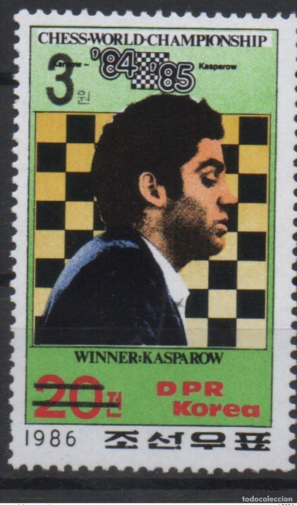 Sellos: Korea 2006 Mi. 5046 sobrecargado BLACK Chess Schach Kasparov Kasparow