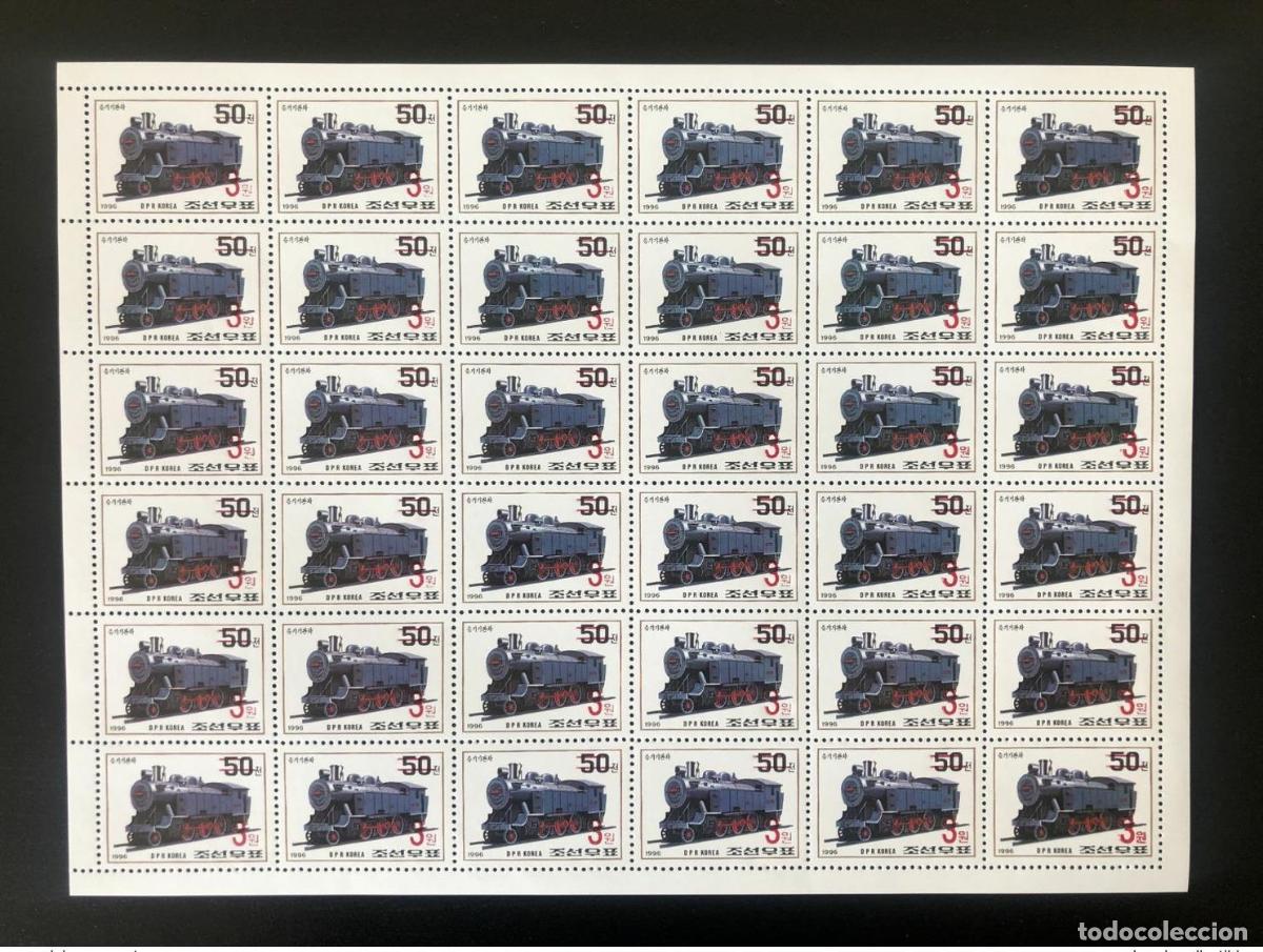 Sellos: Korea Mi. 5063 hojas tablero sobrecargado transporte tren ferrocarriles Zug Eisenbahn