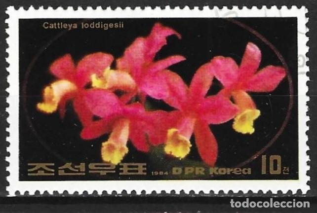 Sellos: Corea del Norte 1984 - Mi 2482 - YT 1781G - Flores : Orqu&iacute;deas