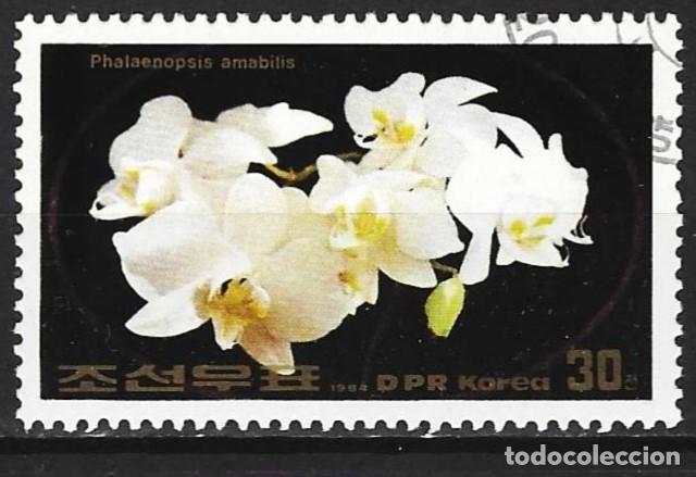Sellos: Corea del Norte 1984 - Mi 2484 - YT 1781L - Flores : Orqu&iacute;deas