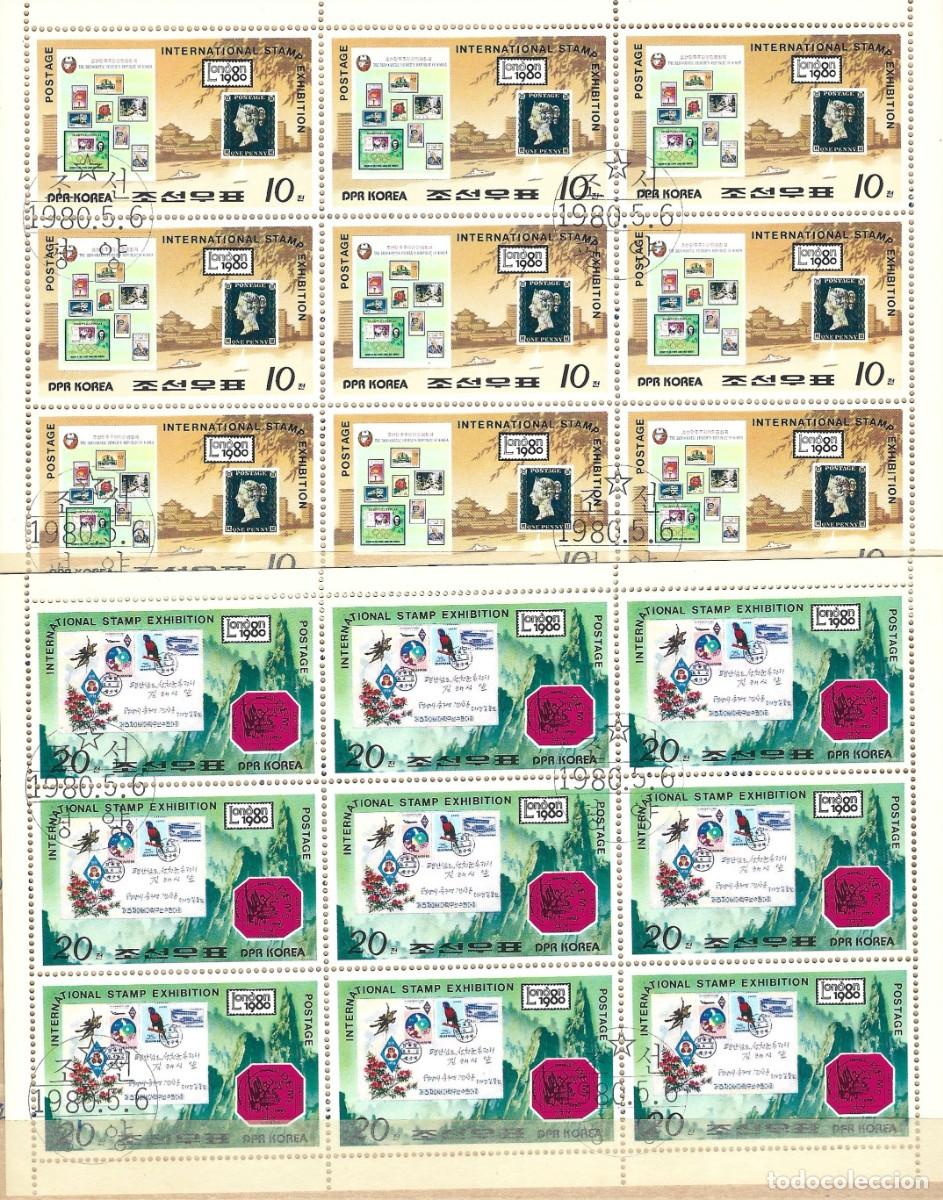 Briefmarken: COREA - 1980 - MINIPLIEGE - EXPOSICI&Oacute;N INTERNACIONAL DE SELLOS DE 1980 - FRANQUEO + CORREO A&Eacute;REO