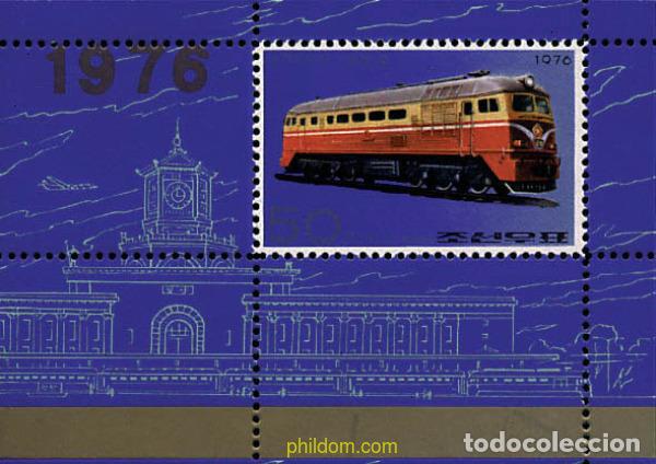 Sellos: 58641 MNH COREA DEL NORTE 1976 LOCOMOTORAS