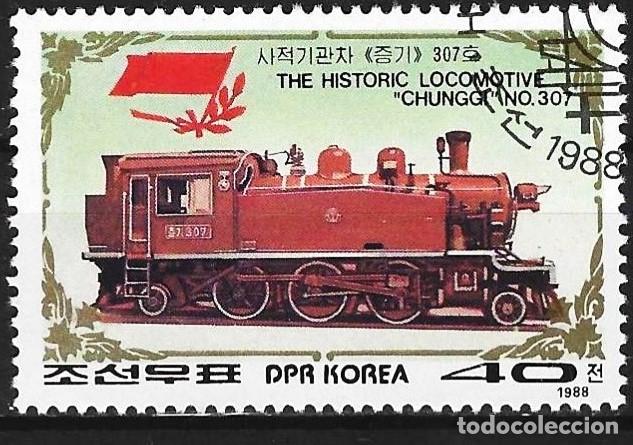 Briefmarken: Corea del Norte 1988 - Mi 2973 - YT 2010 - Locomotora