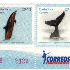 Sellos: COSTA RICA, MAMIFEROS MARINOS 2008 (BALLENAS Y DELFINES)
