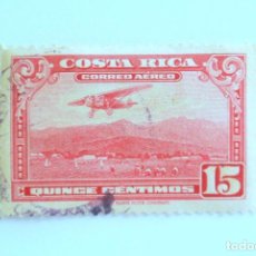 Sellos: SELLO POSTAL COSTA RICA 1953 15 C AVION SOBRE EL AEROPUERTO DE SAN JOSE