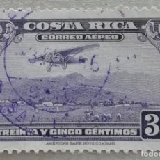Sellos: 1952. COSTA RICA. A 217. AVIÓN ATERRIZANDO EN EL AEROPUERTO DE SAN JOSÉ. USADO.. Lote 330597393
