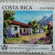 Sellos: 1987. COSTA RICA. 495. AÑO INTERNACIONAL DE LA VIVIENDA. SERIE COMPLETA. USADO.. Lote 337193858