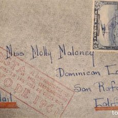 Sellos: J) 1944 COSTA RICA, AIRPLANE OVER CITY, WITH SLOGAN CANCELLATION, AIRMAIL, CIRCULATED COVER, FROM CO. Lote 361586865