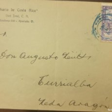 Sellos: O) 1922 CIRCA, COSTA RICA, DIARIO DE COSTA RICA, LIBERTY WITH TORCH OF FREEDOM, CENTRAL AMERICAN IND