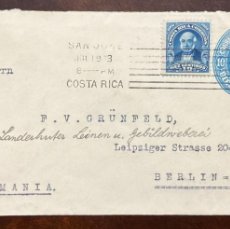 Sellos: EL)1913 COSTA RICA, PRESIDENT B. CARRILLO, IN POSTAL STATIONARY WITH SPECIAL CANCELLATION, CIRCULATE