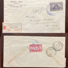 Sellos: EL)1938 COSTA RICA, NORMAL SCHOOL, HEREDIA, REGISTERED COVER, WITH COCO ISLAND STAMP ON REVERSE, CIR