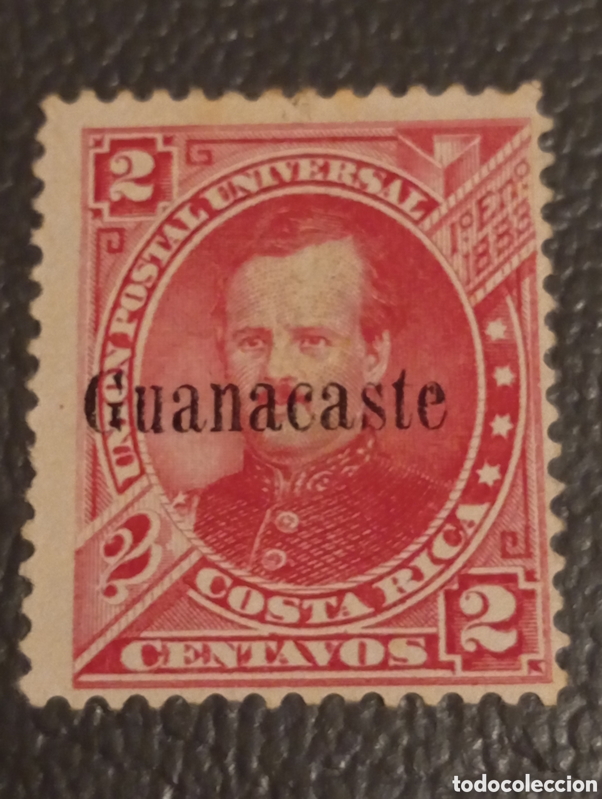 Sellos: Costa Rica 1883 - Pr&oacute;spero Fern&aacute;ndez 2c con Resello Guanacaste - MH CR-GU 2