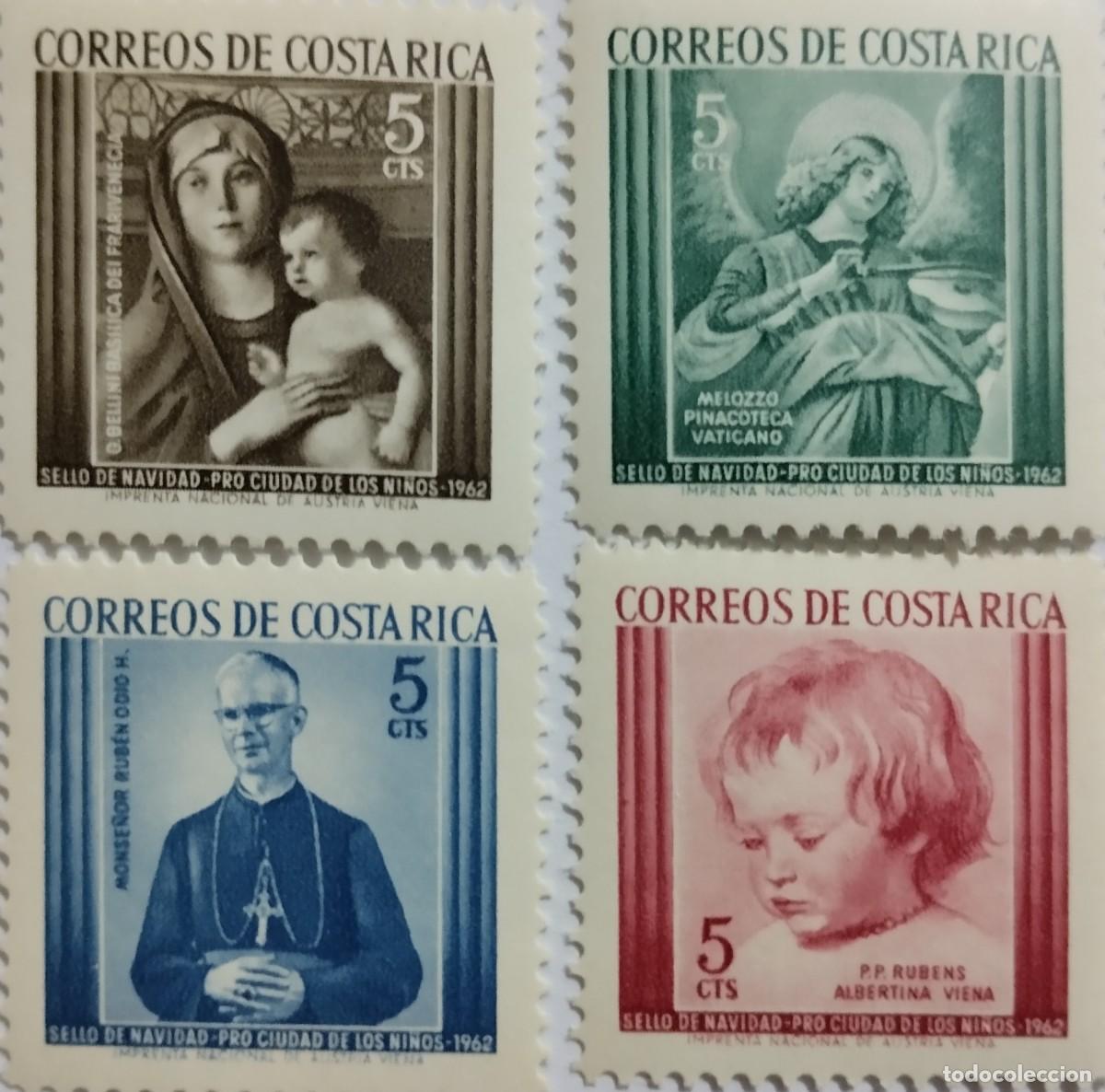 Sellos: SELLOS COSTA RICA, A&Ntilde;O 1962, NAVIDAD**MNH, PRO CIUDAD DE LOS NI&Ntilde;OS. SERIE COMPLETA.