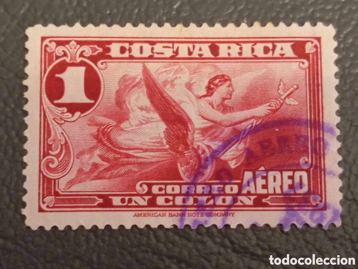 Sellos: Sello Costa Rica Correo A&eacute;reo 1 Col&oacute;n (1934) - Scott #C16 / Yvert #39