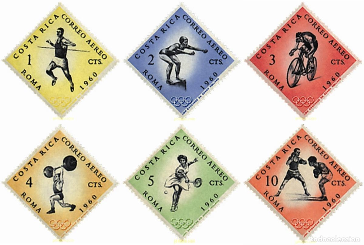 Sellos: 601986 MNH COSTA RICA 1960 17 JUEGOS OLIMPICOS VERANO ROMA 1960