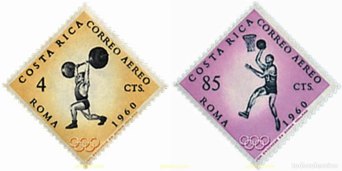 Sellos: 789460 HINGED COSTA RICA 1960 17 JUEGOS OLIMPICOS VERANO ROMA 1960