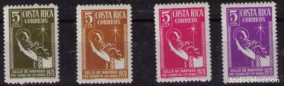 Sellos: COSTA RICA 1970 SERIE 4 STAMPS MNH NAVIDAD CHRISTMAS NOEL NATALE