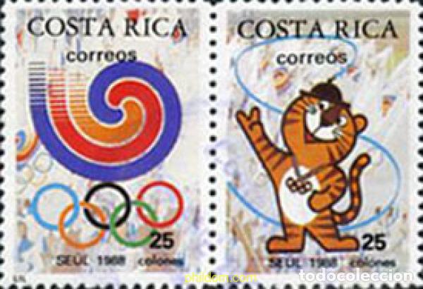 Selos: 208224 MNH COSTA RICA 1988 24 JUEGOS OLIMPICOS VERANO SEUL 1988