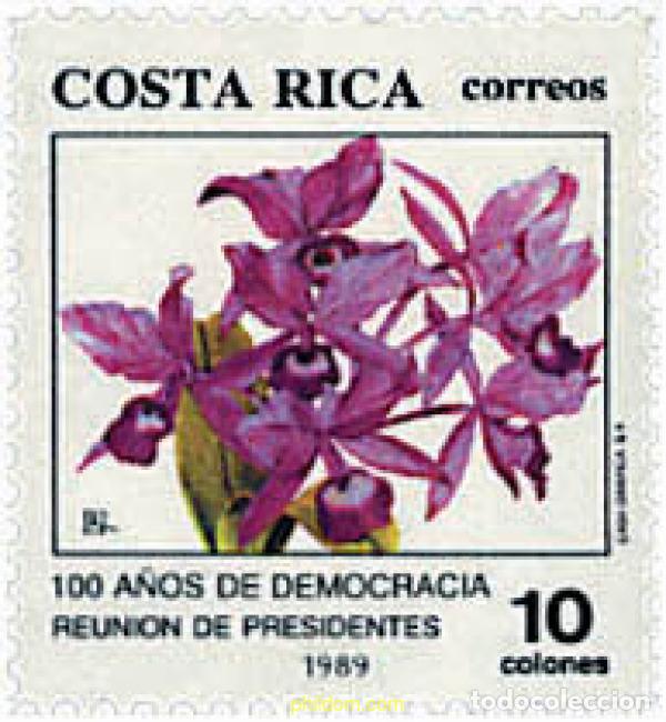 Sellos: 83444 MNH COSTA RICA 1989 100 A&Ntilde;OS DE DEMOCRACIA