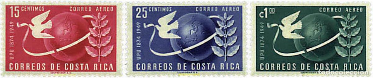 Sellos: 32087 MNH COSTA RICA 1950 75 ANIVERSARIO DE LA UPU
