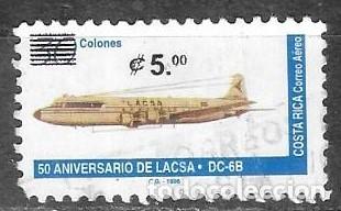 Sellos: SELLO USADO DE COSTA RICA 2001, COREO AEREO YT 921