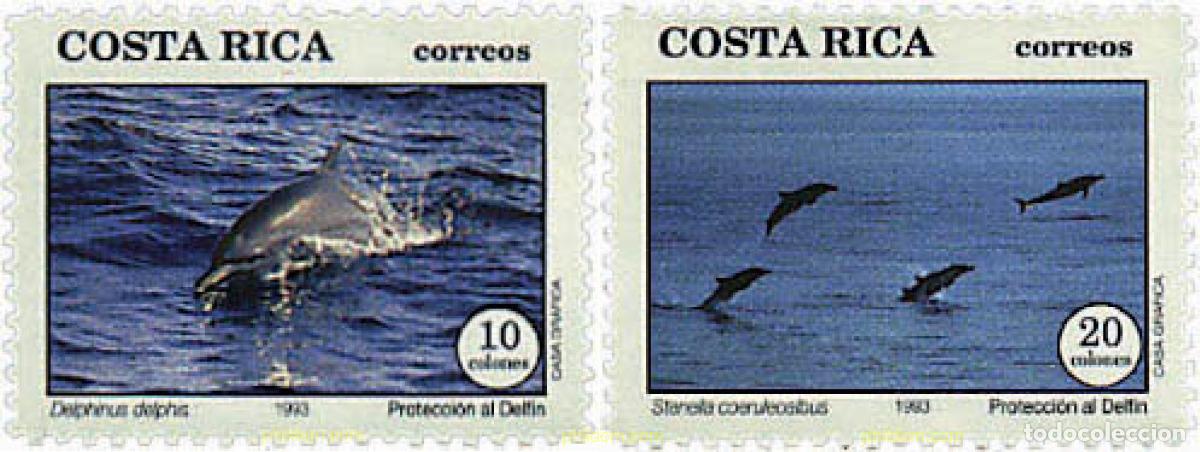 Sellos: 30216 MNH COSTA RICA 1993 MAMIFEROS MARINOS