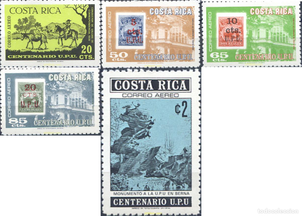 Sellos: 30215 MNH COSTA RICA 1976 CENTENARIO DE LA UNION POSTAL UNIVERSAL