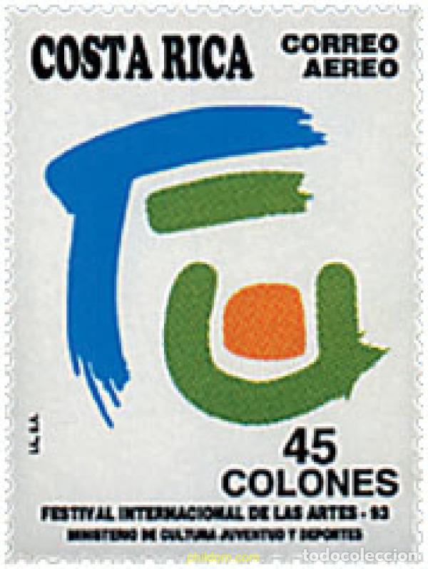 Selos: 39293 MNH COSTA RICA 1993 FESTIVAL INTERNACIONAL DE LAS ARTES