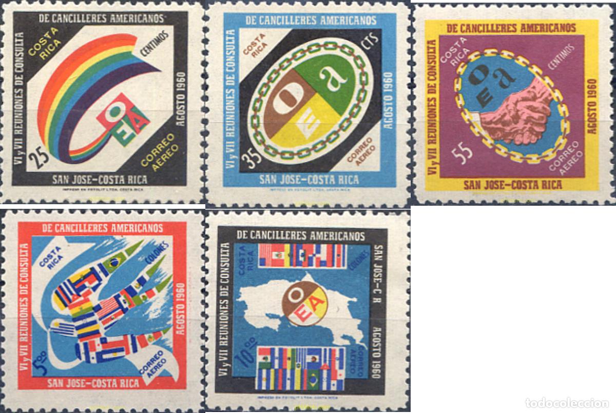 Sellos: 139905 MNH COSTA RICA 1960 CONGRESO DE LA ORGANIZACION DE ESTADOS AMERICANOS