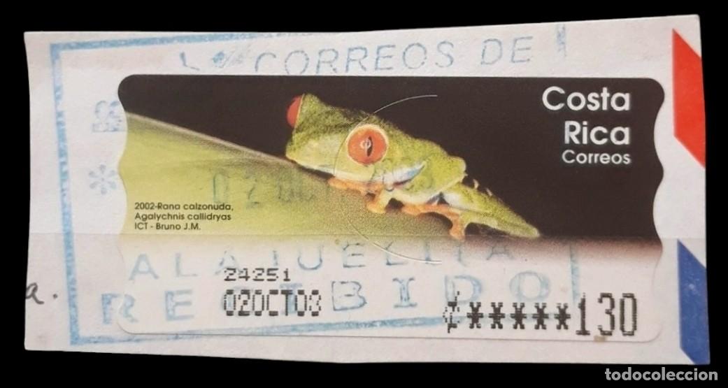 Sellos: COSTA RICA 2003 ATM Fauna - Rana Calzonuda. USADA