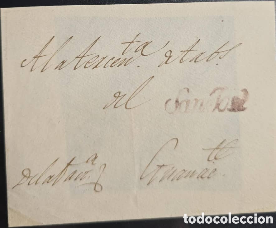 Sellos: Cy) ca.1830 Costa Rica: Pre‑stamp stampless &ldquo;Tobacco&rdquo; front from San Jos&eacute; to Guanacaste