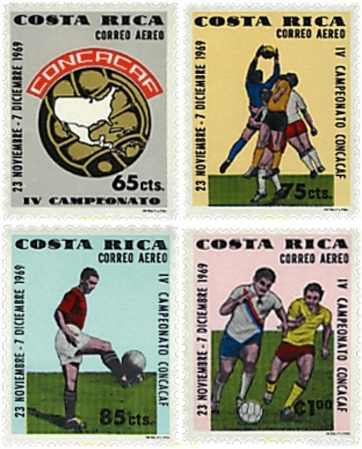 Sellos: 26779 MNH COSTA RICA 1969 4 CAMPEONATOS DE FUTBOL CONCACAF