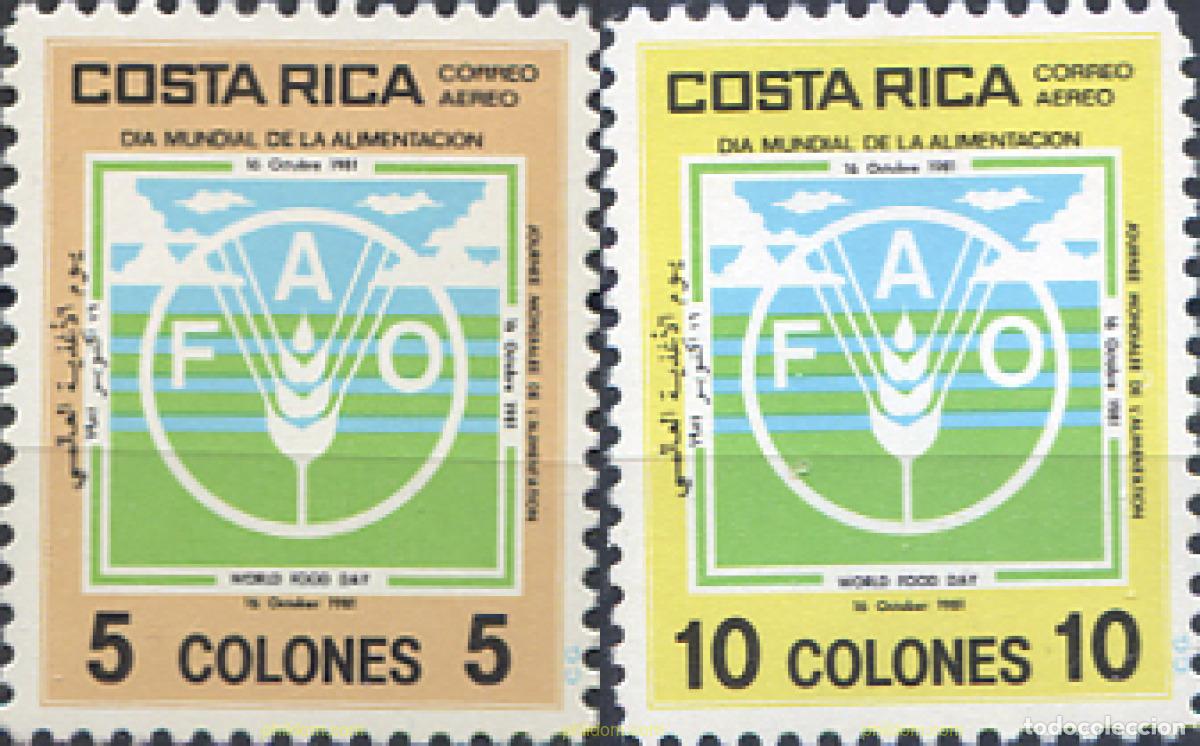 Sellos: 302910 MNH COSTA RICA 1981 DIA NACIONAL DE LA ALIMENTACION