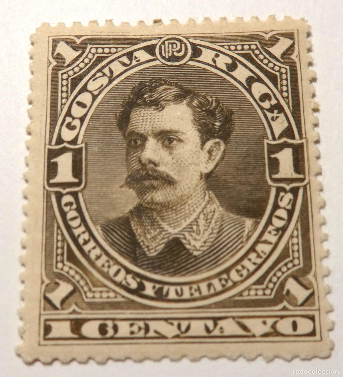 Sellos: Sello Postal de Chile 1 centavo de 1889, presidente Bernardo Soto Alfaro