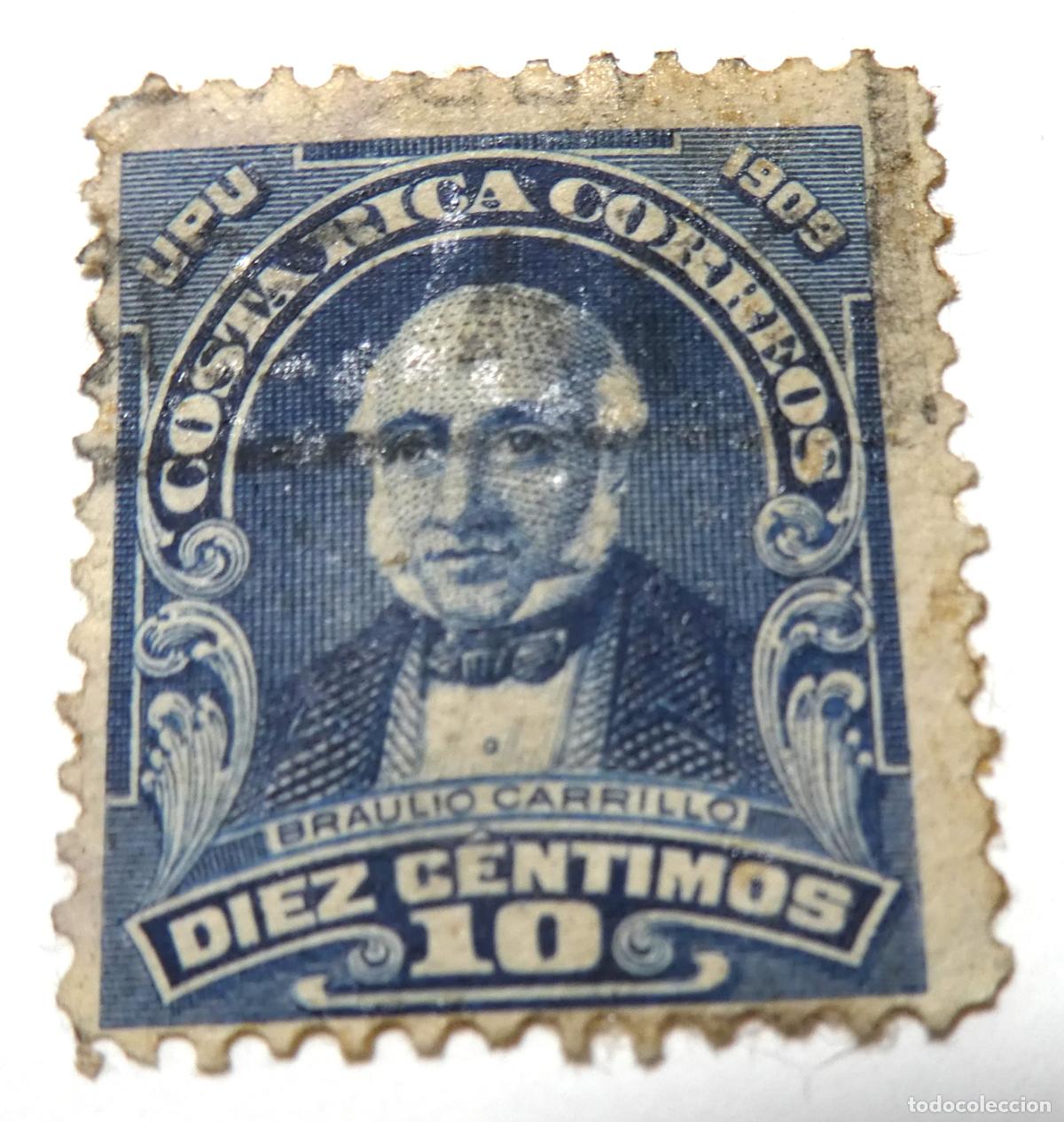 Sellos: Sello postal de Costa Rica 10 c&eacute;ntimos de 1910