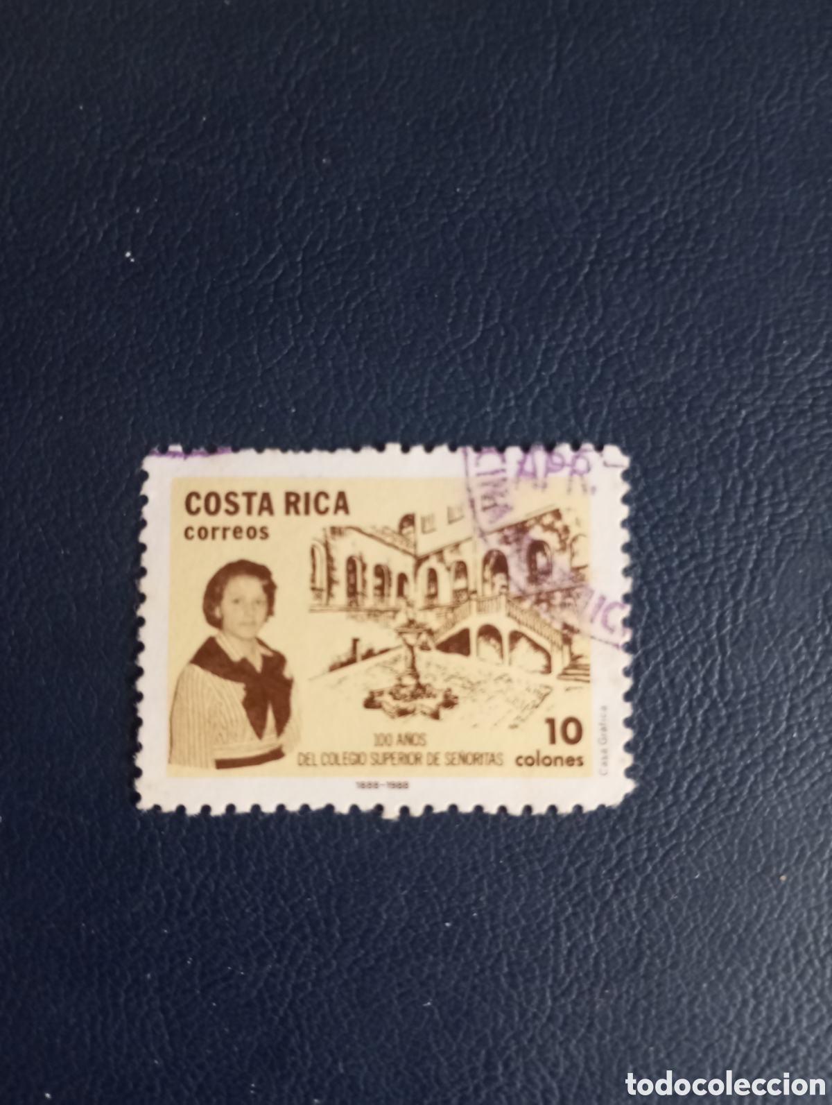 Sellos: COSTA RICA, 1988, CENTENARIO DEL COLEGIO DE SE&Ntilde;ORITAS