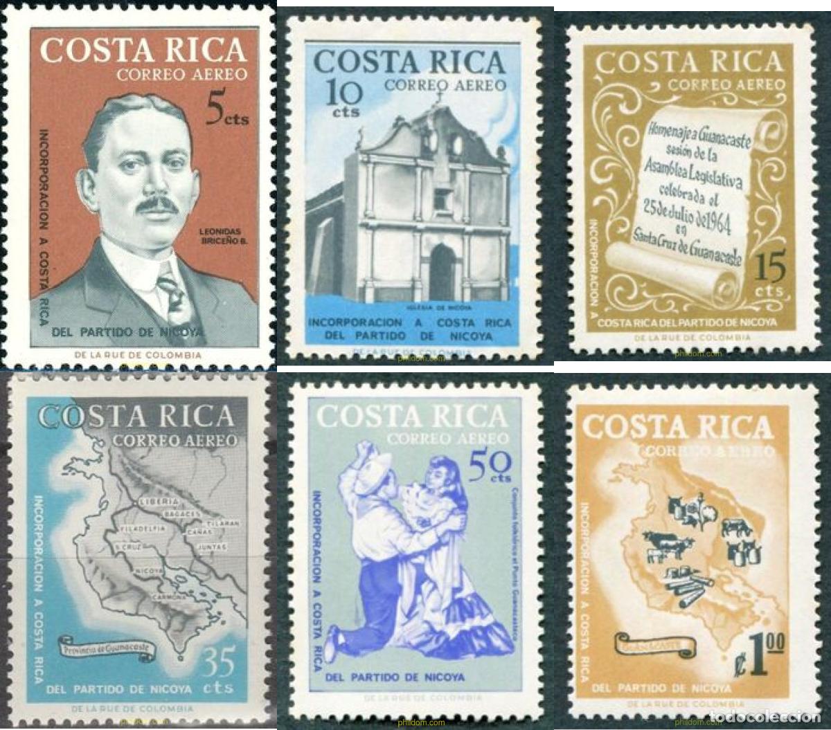 Stamps: 796501 MNH COSTA RICA 1965