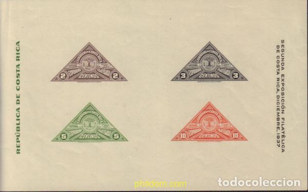 Sellos: 614280 HINGED COSTA RICA 1937 SEGUNDA EXPOSICION FILATELICA DE COSTA RICA - DICIEMBRE-1937