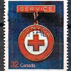 Sellos: CANADA Nº 907, 75 ANIVERSARIO DE LA CRUZ ROJA CANADIENSE (1909-1984), USADO. Lote 332202483