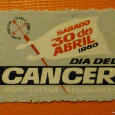 Sellos: VIÑETA - DÍA DEL CANCER - SÁBADO 30 DE ABRIL DE 1960 - BARCELONA -