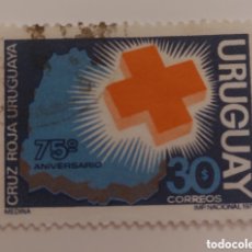 Sellos: SELLO URUGUAY CRUZ ROJA 75 ANIVERSARIO AÑO 1972 CRUZ ROJA URUGUAYA