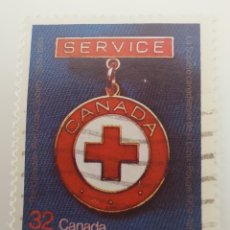 Sellos: CANADA SELLO 75 ANIVERSARIO SOCIEDAD CANADIENSE DE LA CRUZ ROJA AÑO 1984